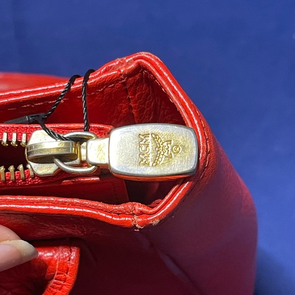 MCM Red Leather Hand bag - Picture 3 of 6